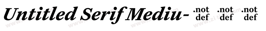 Untitled Serif Mediu字体转换